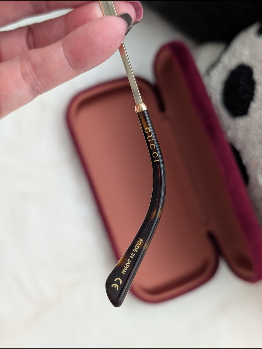 NWOT Gucci GG0201O Gold Glitter Half-Rim Women's Glasses - Picture 6 of 8